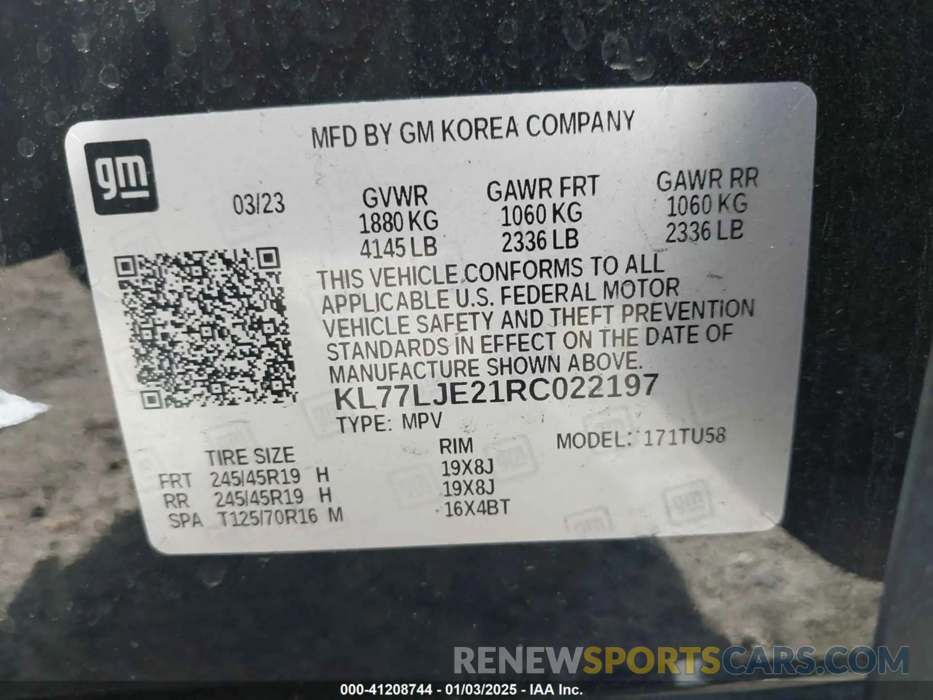 9 Photograph of a damaged car KL77LJE21RC022197 CHEVROLET TRAX 2024