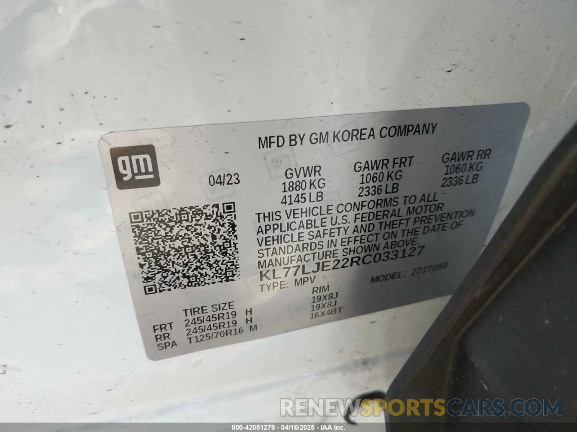 9 Photograph of a damaged car KL77LJE22RC033127 CHEVROLET TRAX 2024