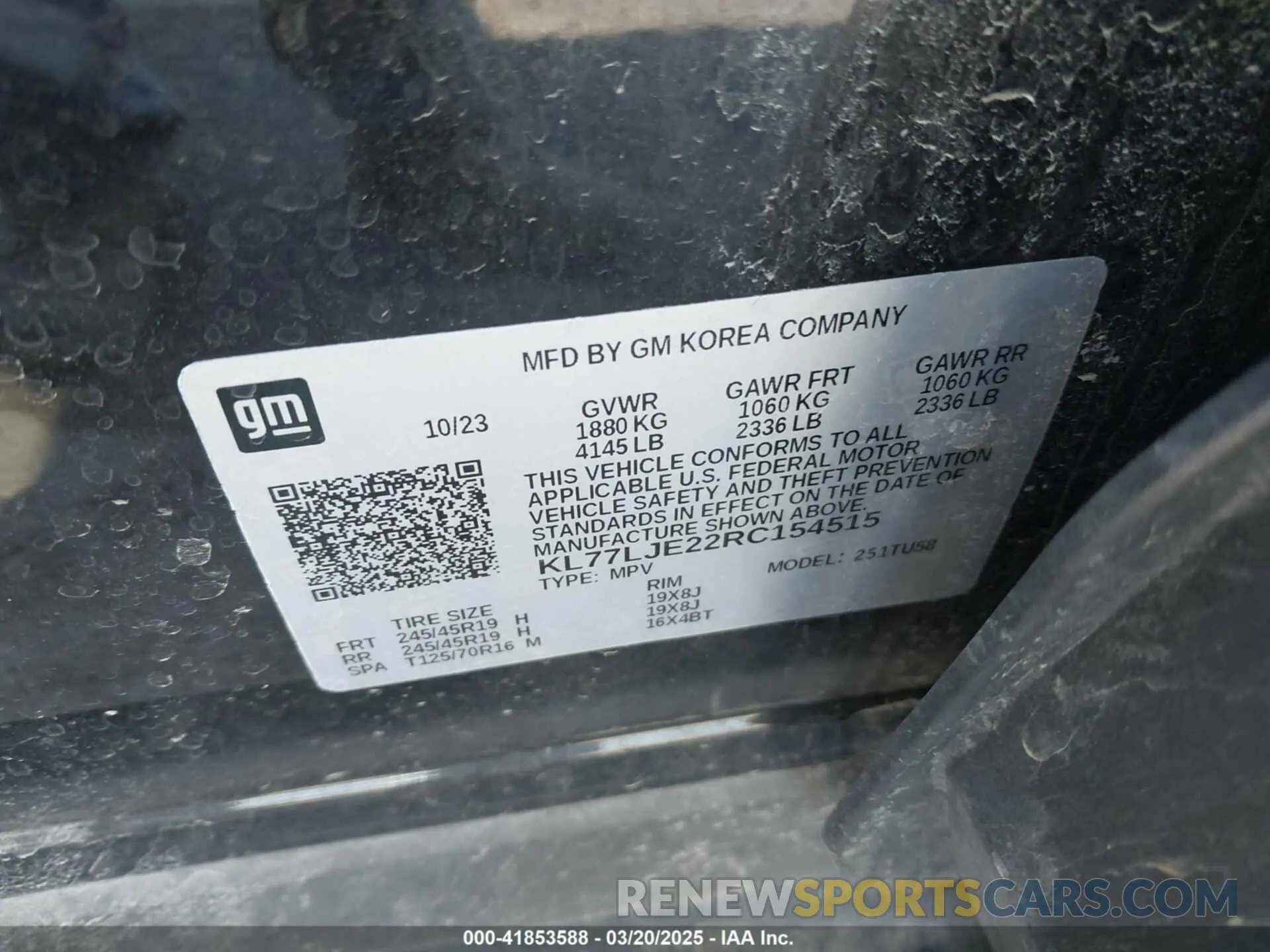 9 Photograph of a damaged car KL77LJE22RC154515 CHEVROLET TRAX 2024