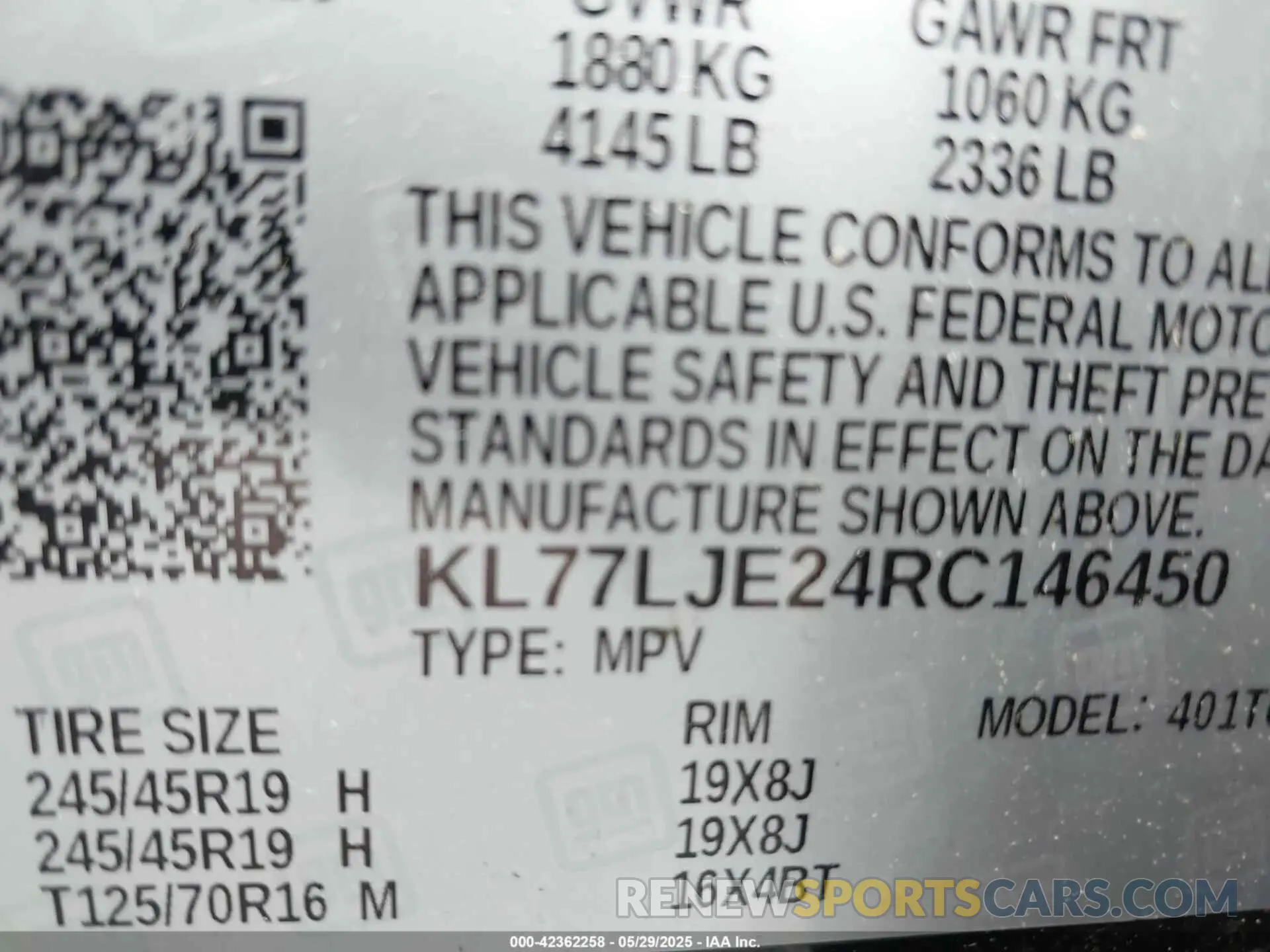 9 Photograph of a damaged car KL77LJE24RC146450 CHEVROLET TRAX 2024