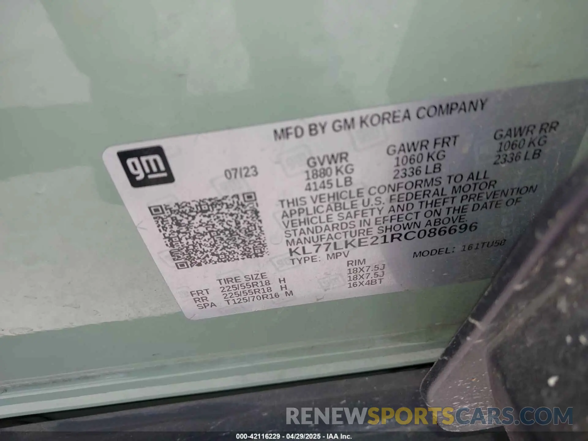 9 Photograph of a damaged car KL77LKE21RC086696 CHEVROLET TRAX 2024