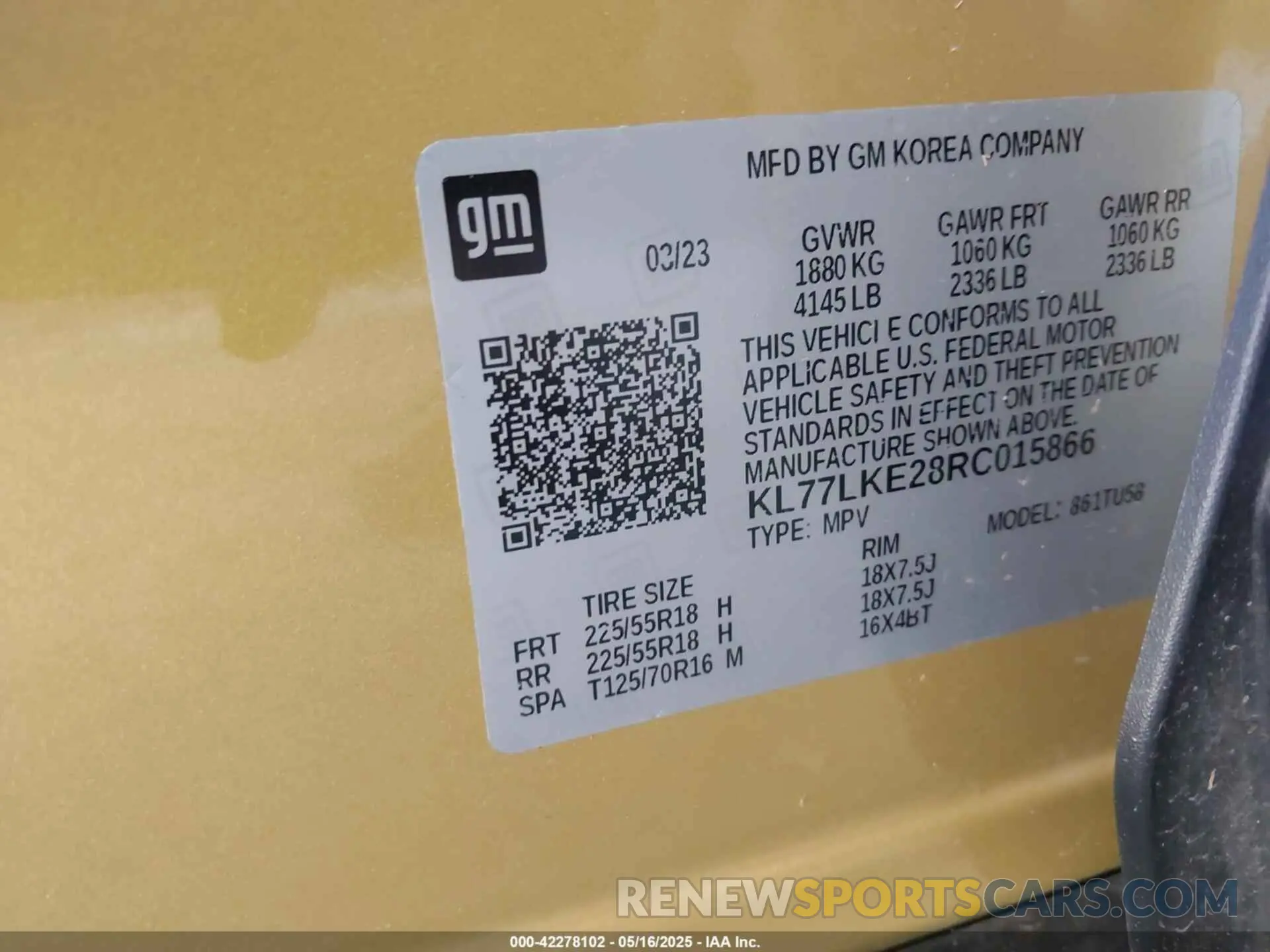 9 Photograph of a damaged car KL77LKE28RC015866 CHEVROLET TRAX 2024