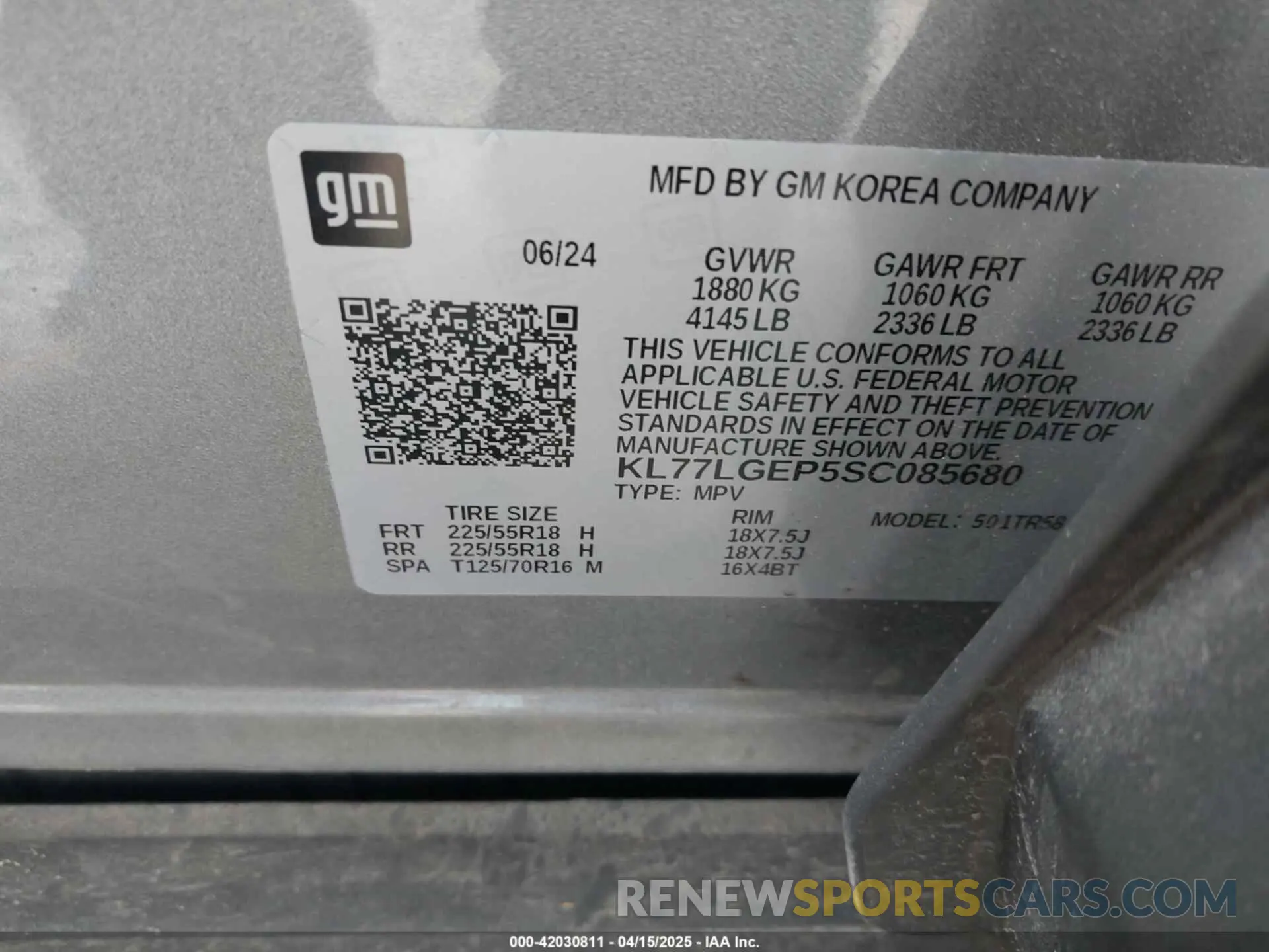 9 Photograph of a damaged car KL77LGEP5SC085680 CHEVROLET TRAX 2025