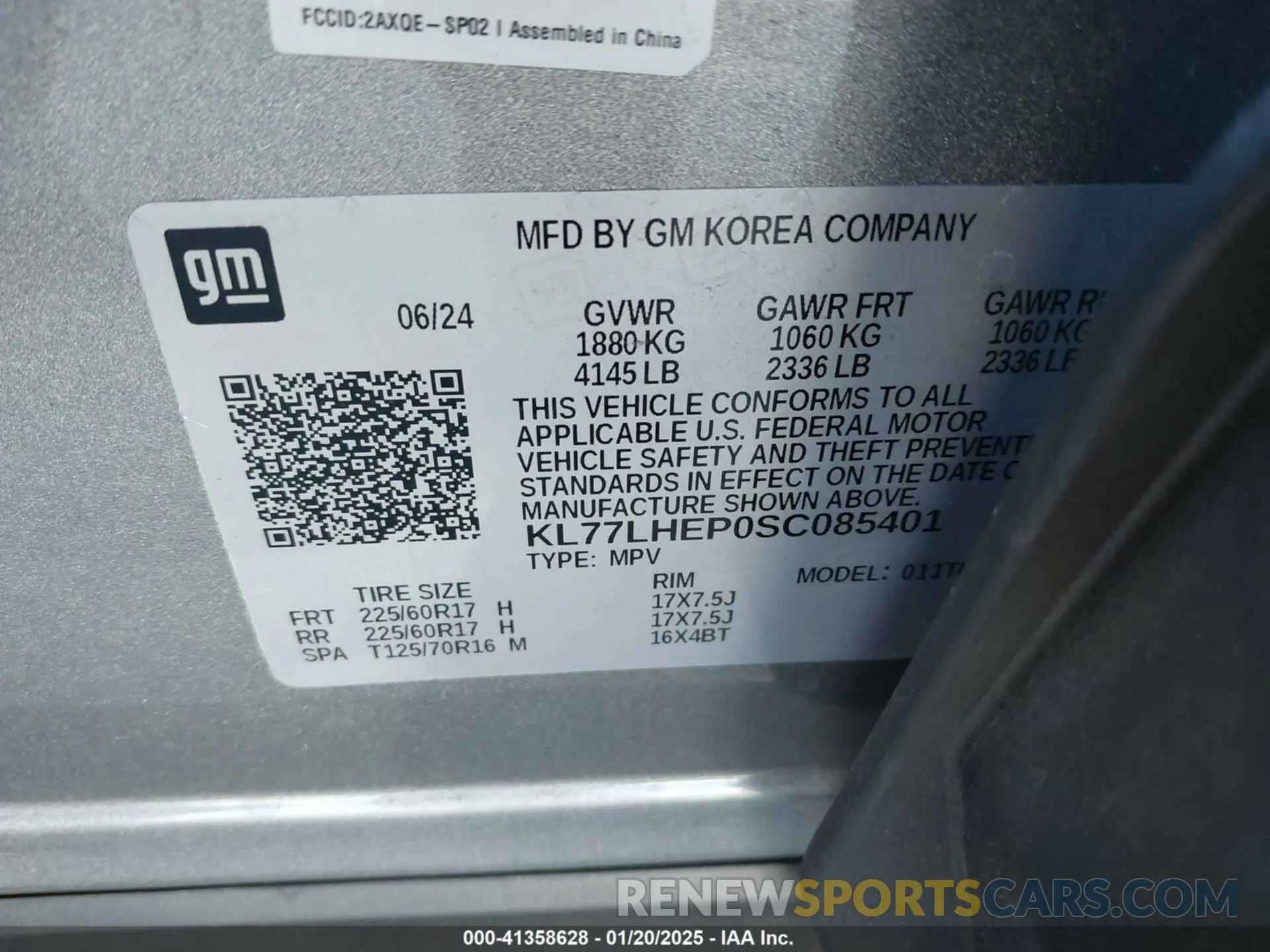 9 Photograph of a damaged car KL77LHEP0SC085401 CHEVROLET TRAX 2025