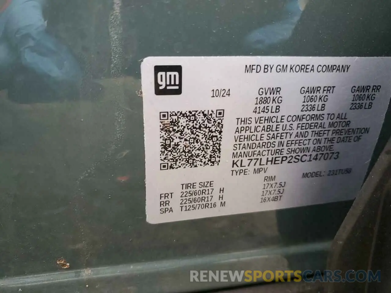 14 Photograph of a damaged car KL77LHEP2SC147073 CHEVROLET TRAX 2025