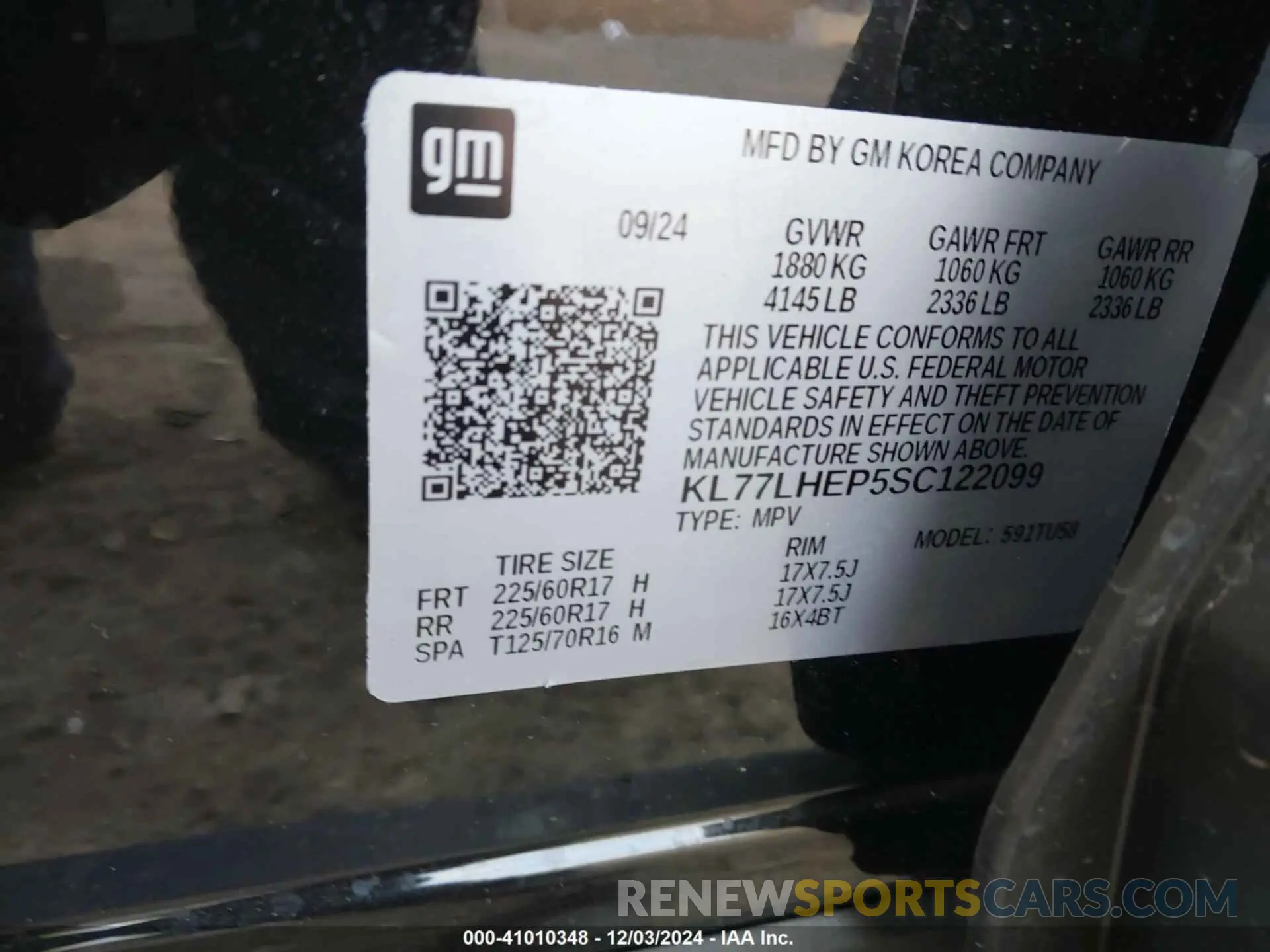 9 Photograph of a damaged car KL77LHEP5SC122099 CHEVROLET TRAX 2025