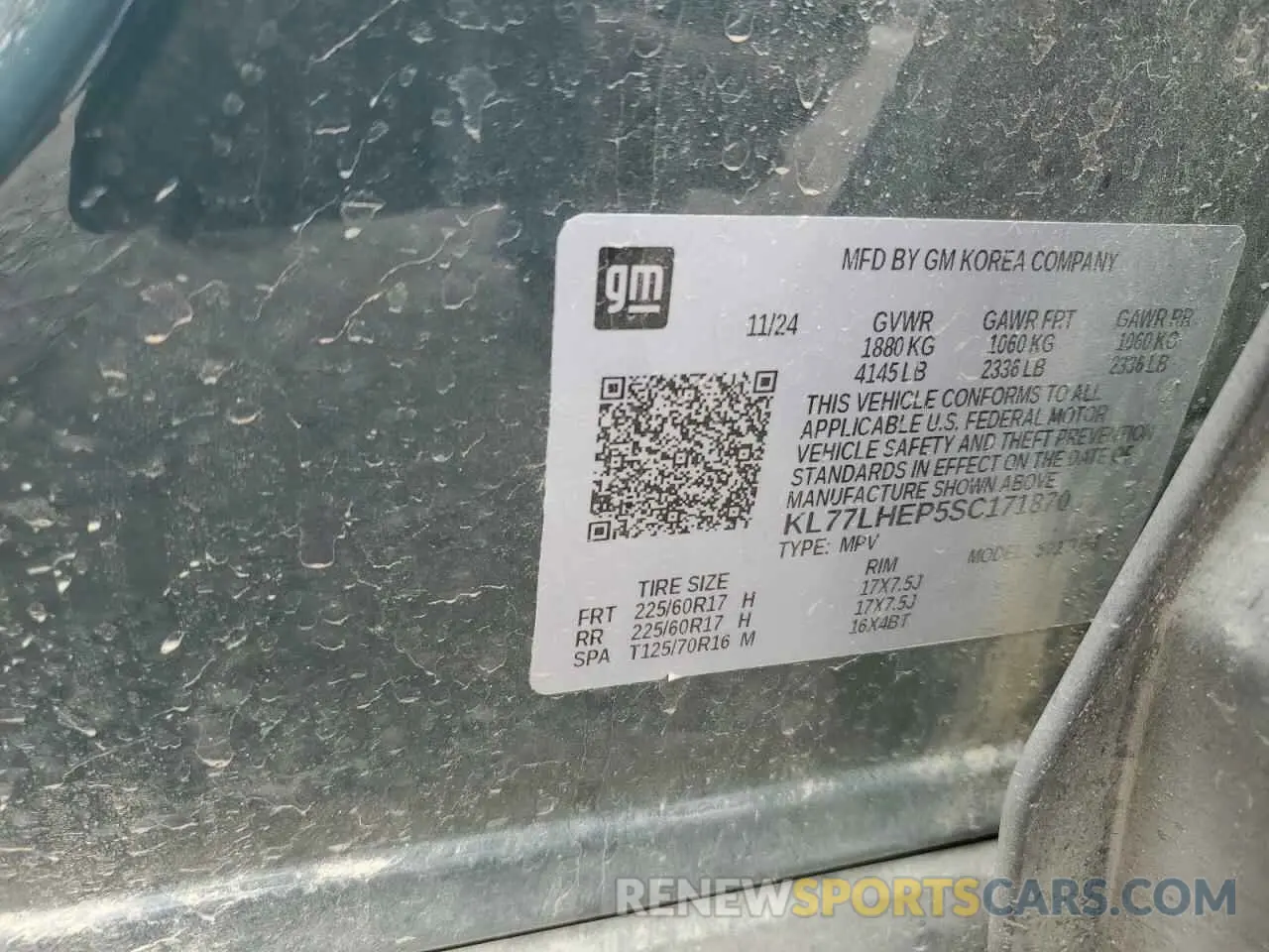 13 Photograph of a damaged car KL77LHEP5SC171870 CHEVROLET TRAX 2025