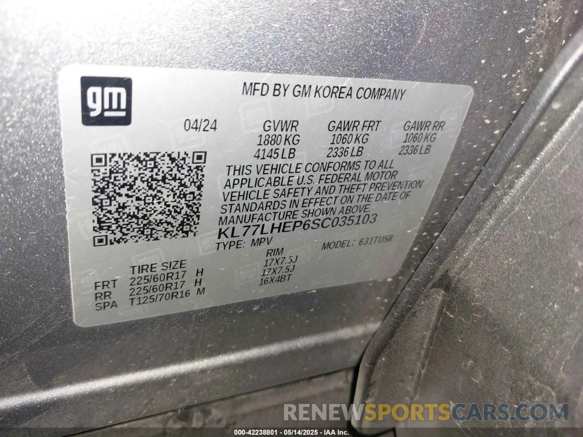 9 Photograph of a damaged car KL77LHEP6SC035103 CHEVROLET TRAX 2025