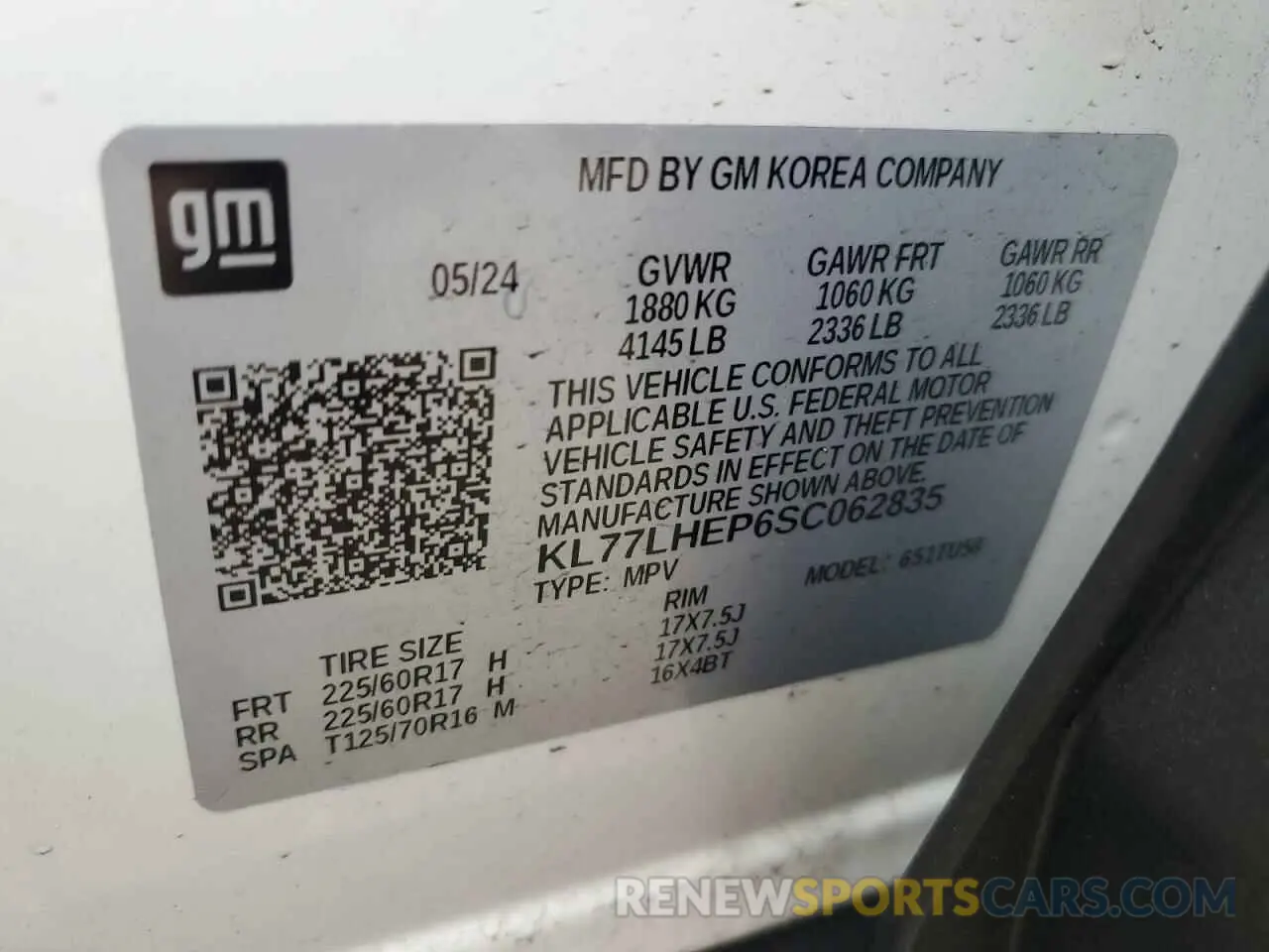 13 Photograph of a damaged car KL77LHEP6SC062835 CHEVROLET TRAX 2025