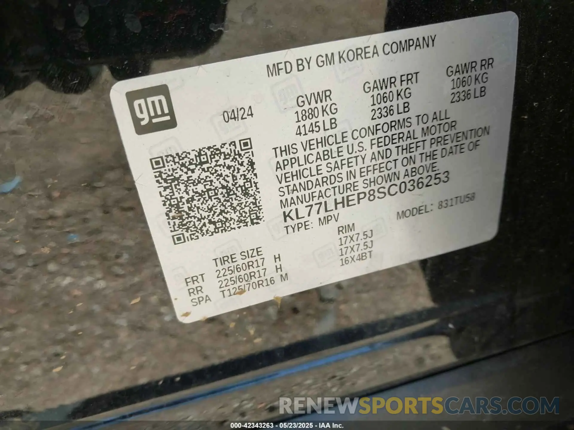 9 Photograph of a damaged car KL77LHEP8SC036253 CHEVROLET TRAX 2025