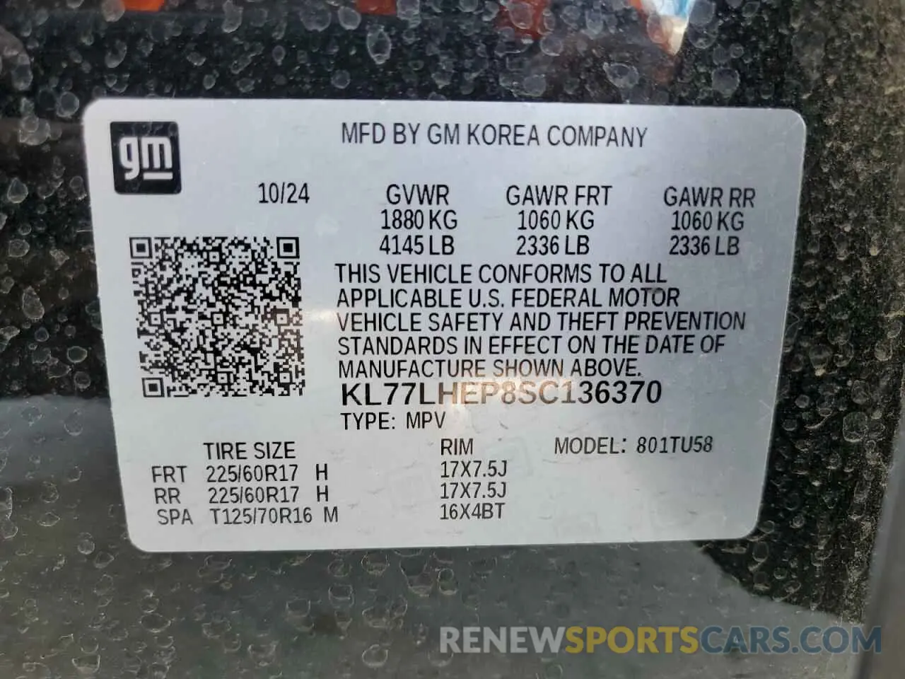 13 Photograph of a damaged car KL77LHEP8SC136370 CHEVROLET TRAX 2025
