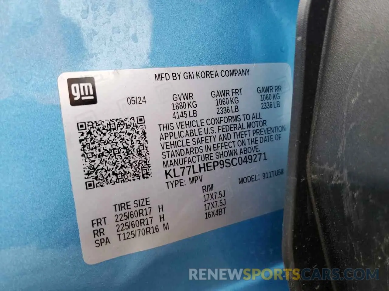 14 Photograph of a damaged car KL77LHEP9SC049271 CHEVROLET TRAX 2025