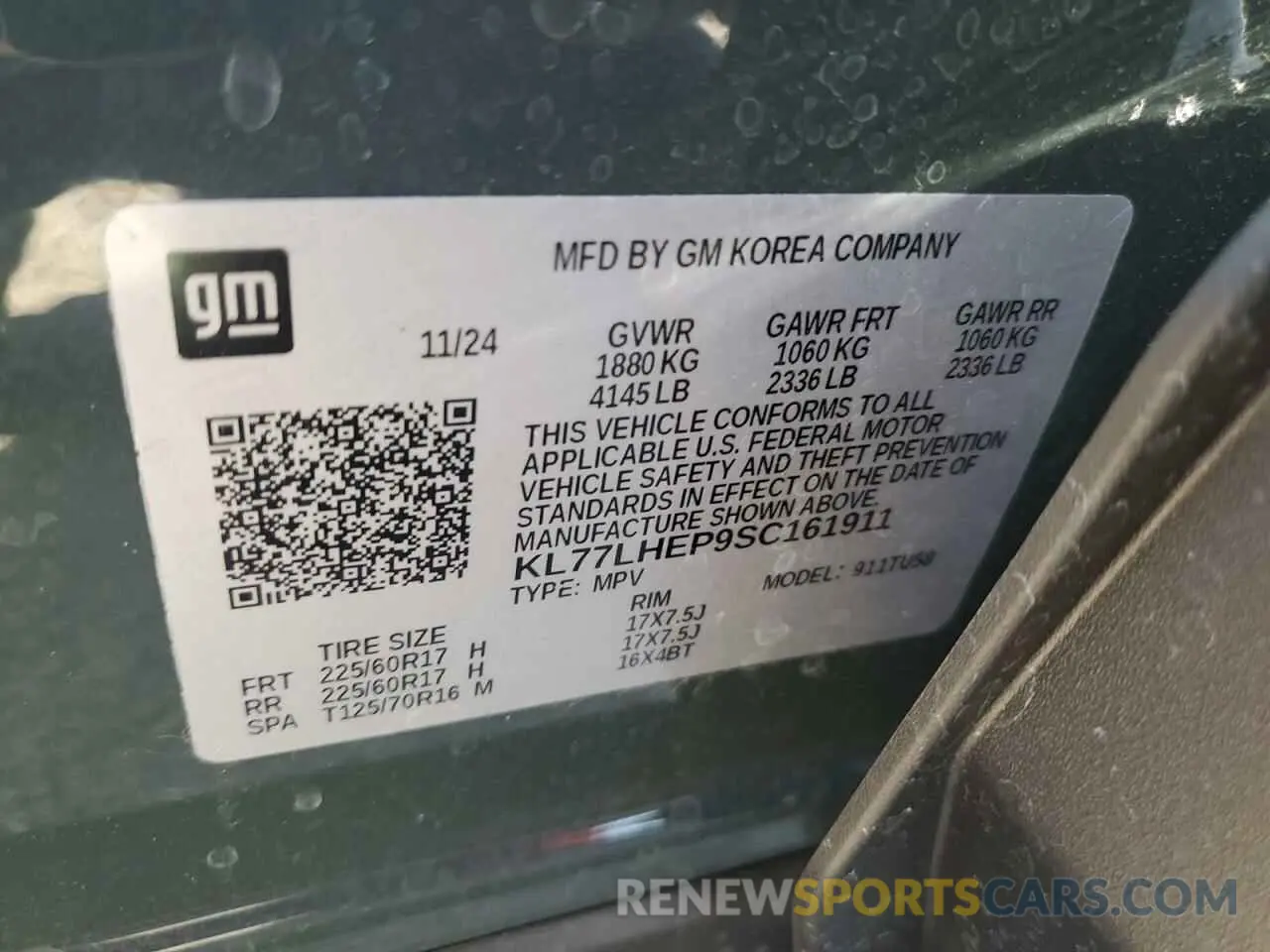 12 Photograph of a damaged car KL77LHEP9SC161911 CHEVROLET TRAX 2025