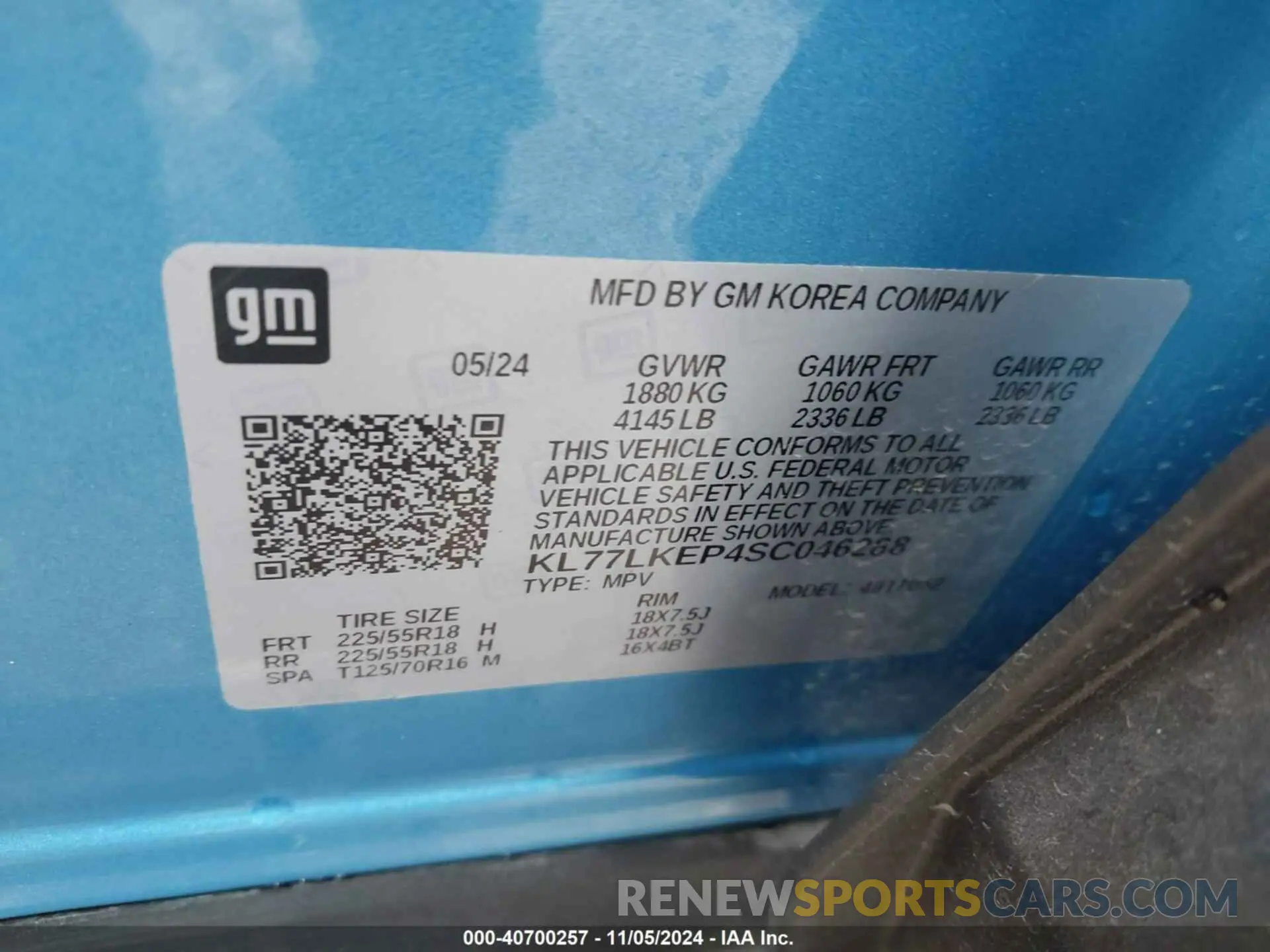 9 Photograph of a damaged car KL77LKEP4SC046288 CHEVROLET TRAX 2025