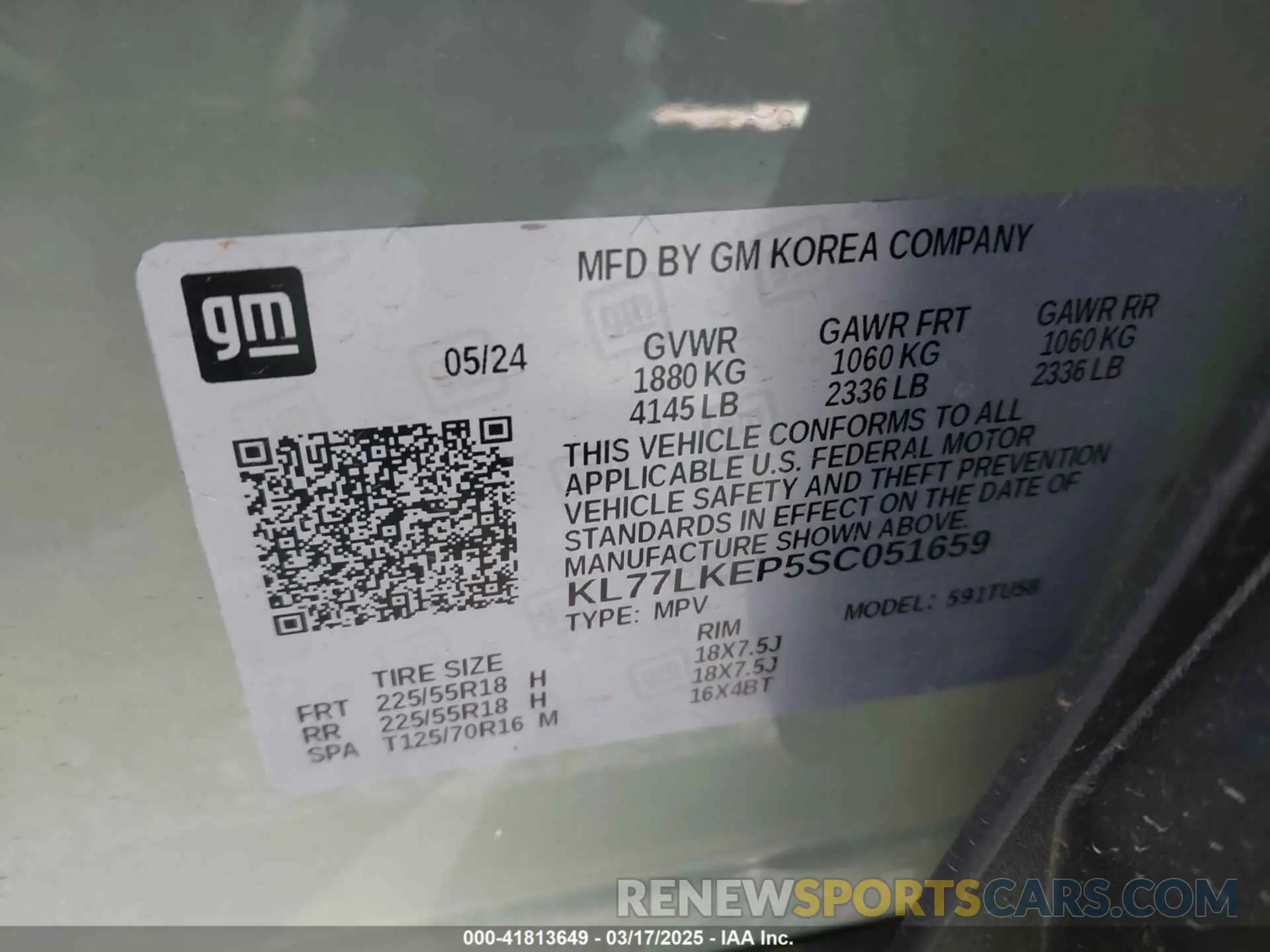 9 Photograph of a damaged car KL77LKEP5SC051659 CHEVROLET TRAX 2025