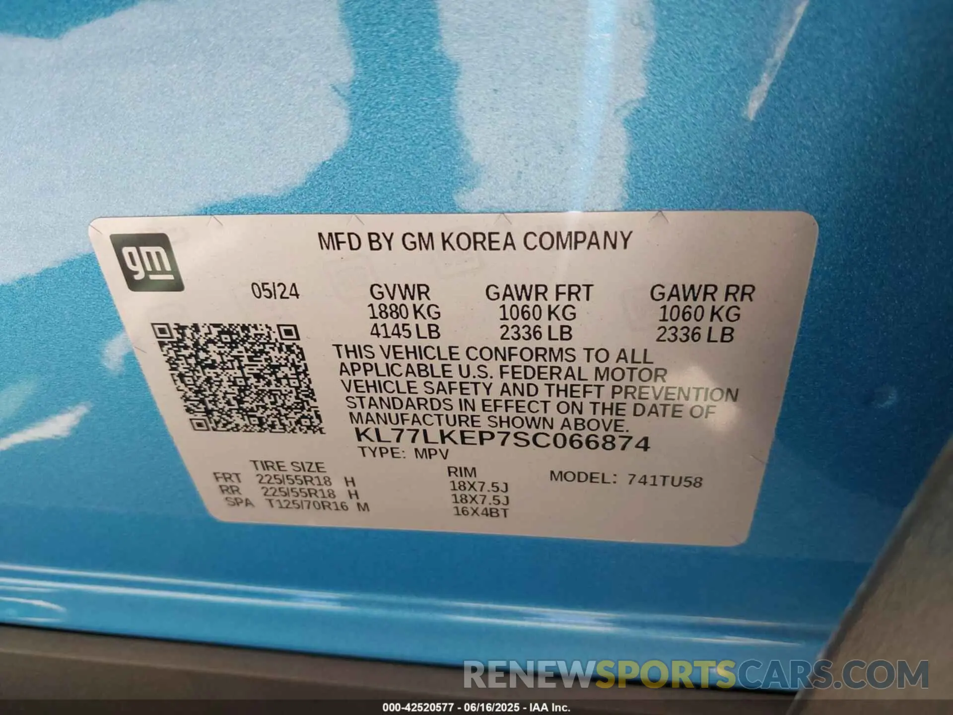 9 Photograph of a damaged car KL77LKEP7SC066874 CHEVROLET TRAX 2025