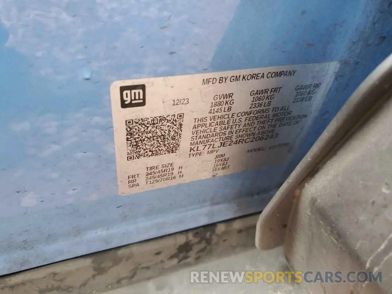 13 Photograph of a damaged car KL77LJE24RC206243 CHEVROLET TRAX 2RS 2024