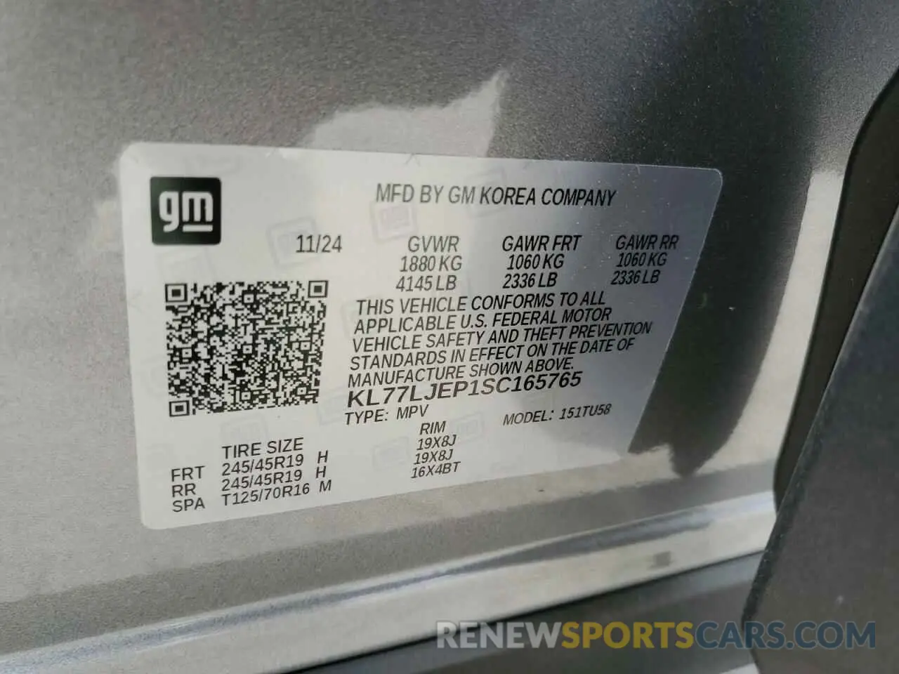 13 Photograph of a damaged car KL77LJEP1SC165765 CHEVROLET TRAX 2RS 2025
