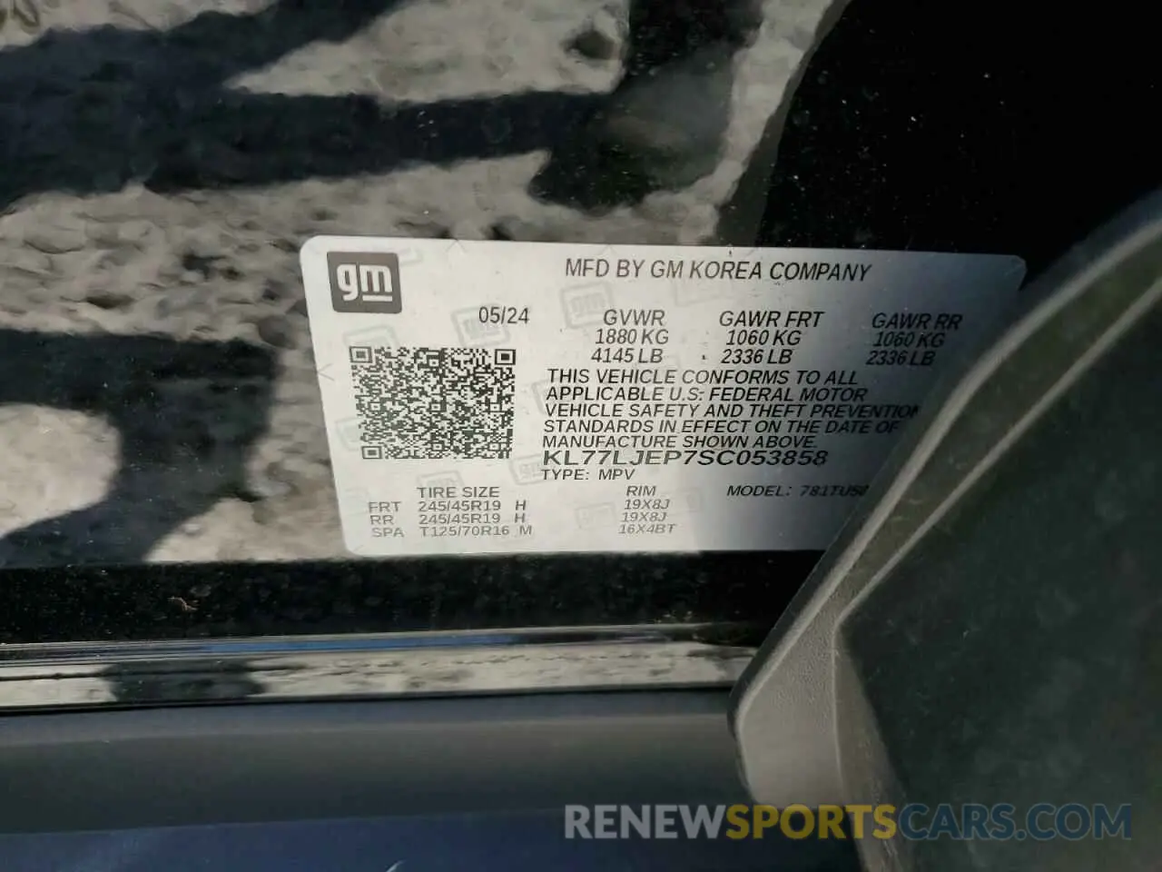 13 Photograph of a damaged car KL77LJEP7SC053858 CHEVROLET TRAX 2RS 2025