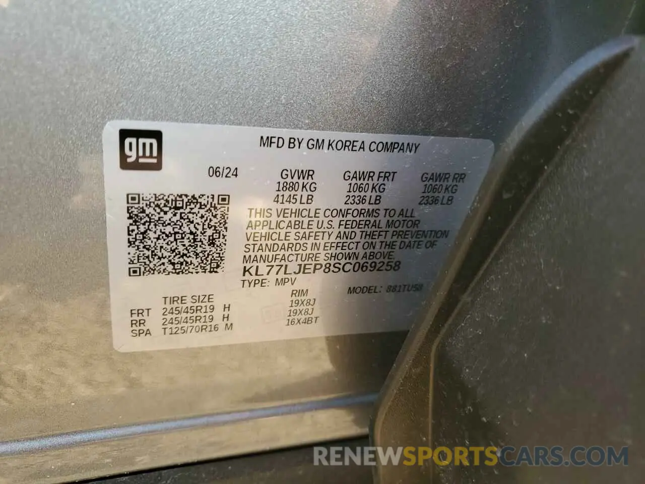 14 Photograph of a damaged car KL77LJEP8SC069258 CHEVROLET TRAX 2RS 2025