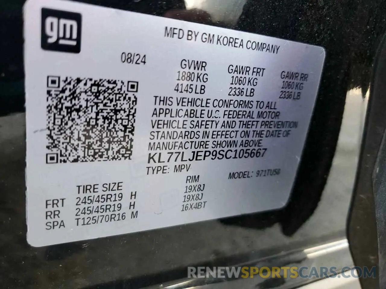 13 Photograph of a damaged car KL77LJEP9SC105667 CHEVROLET TRAX 2RS 2025