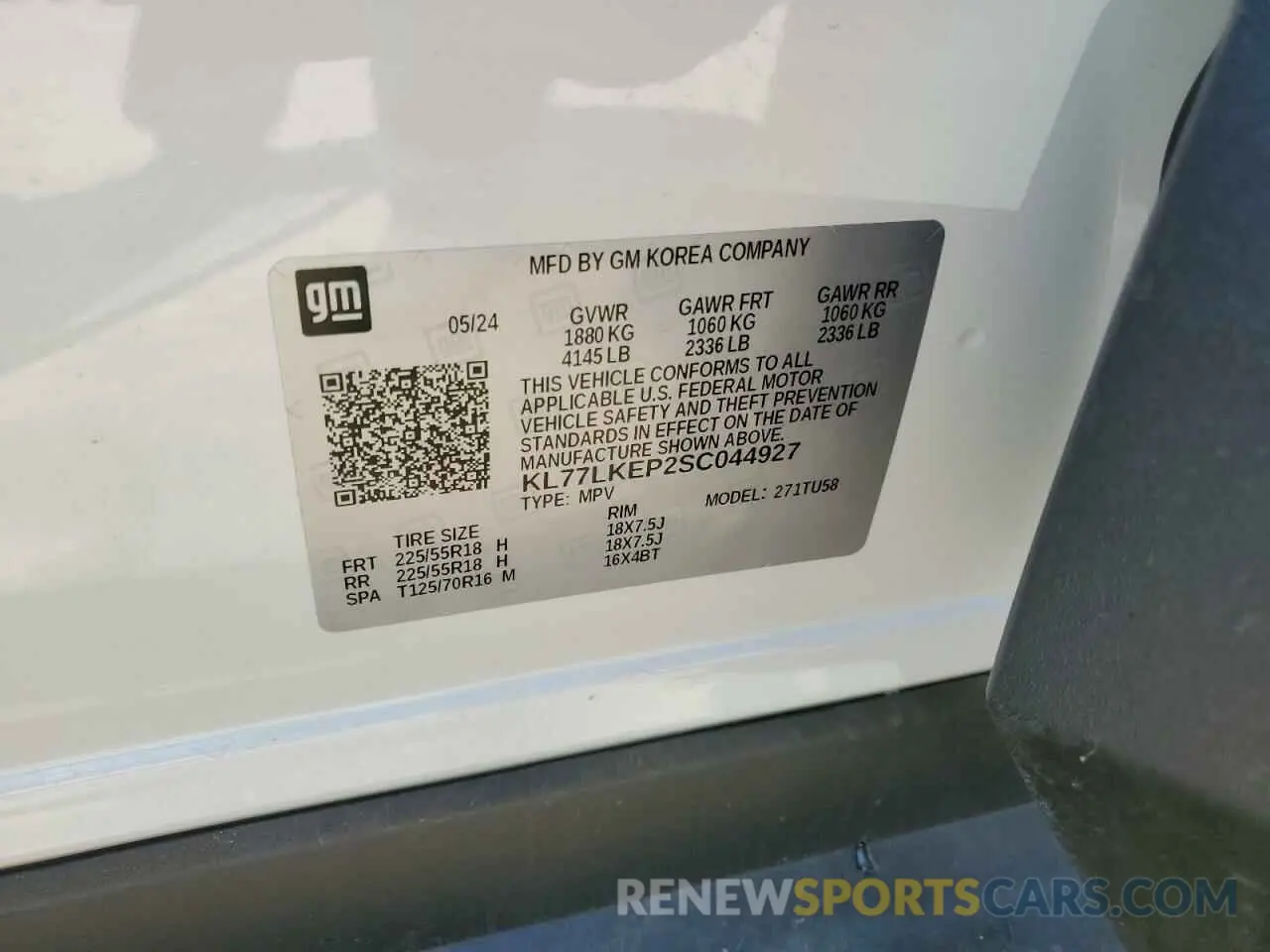 14 Photograph of a damaged car KL77LKEP2SC044927 CHEVROLET TRAX ACTIV 2025