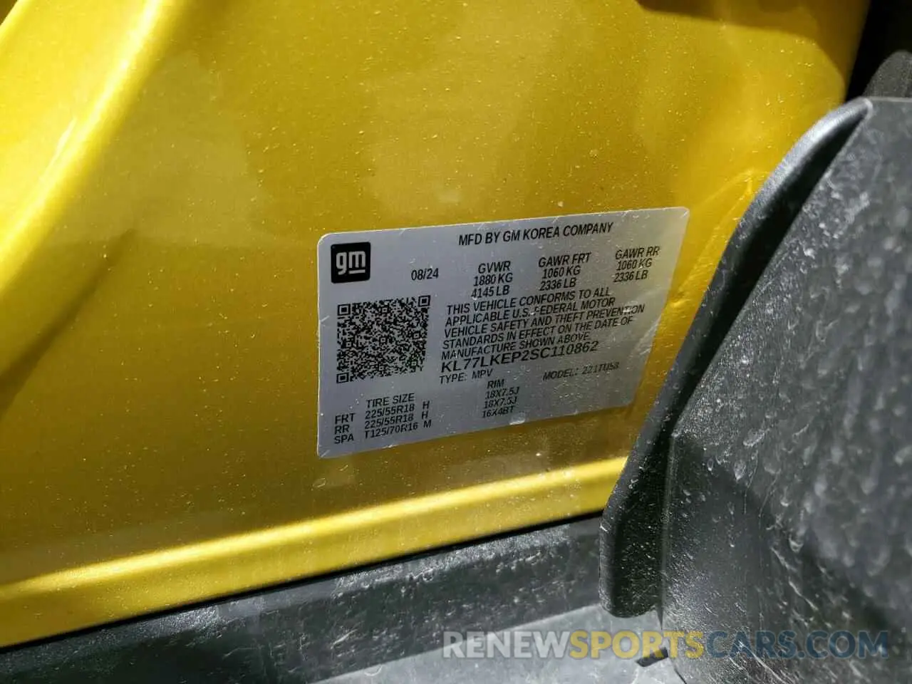 12 Photograph of a damaged car KL77LKEP2SC110862 CHEVROLET TRAX ACTIV 2025