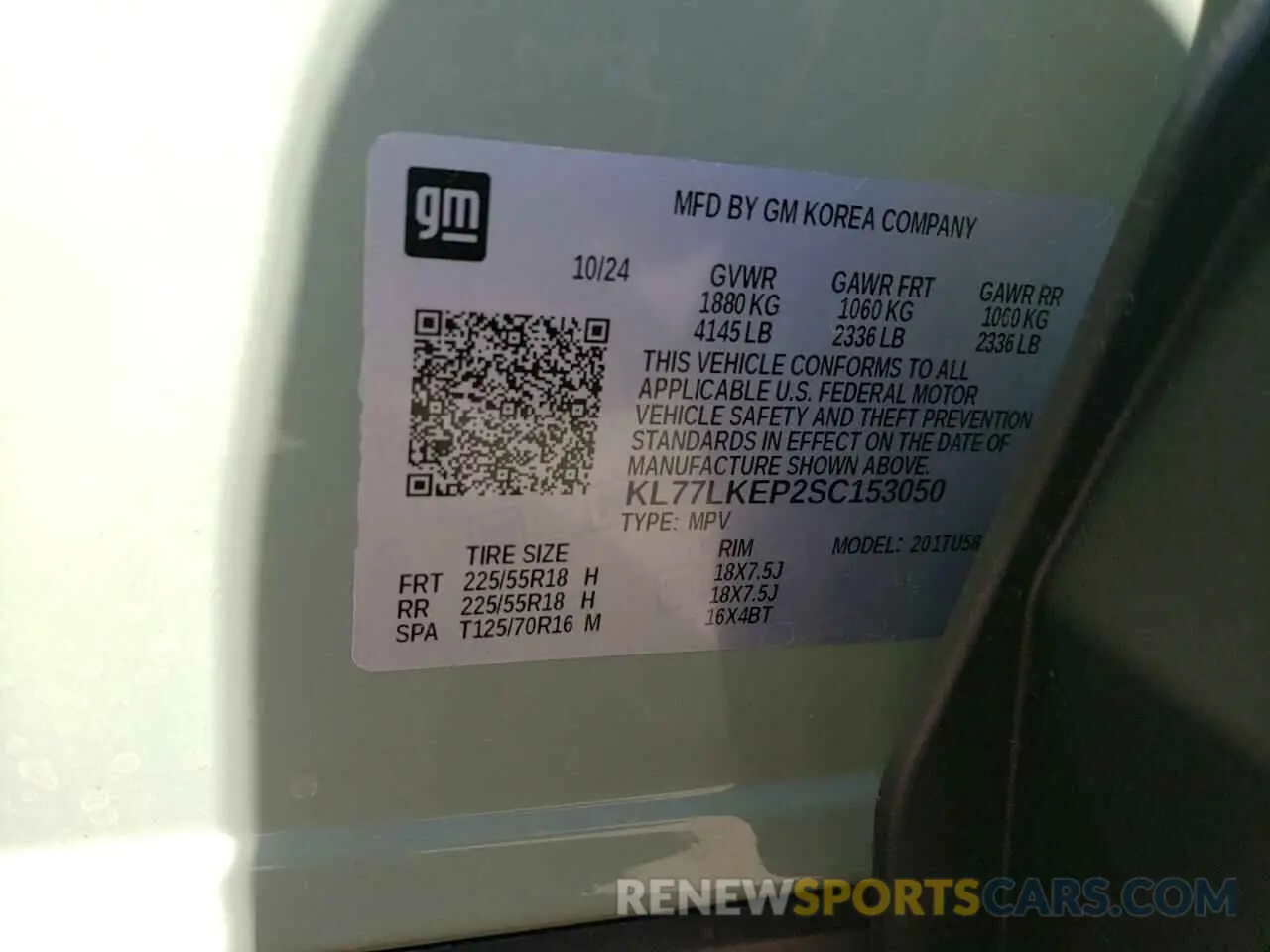 15 Photograph of a damaged car KL77LKEP2SC153050 CHEVROLET TRAX ACTIV 2025