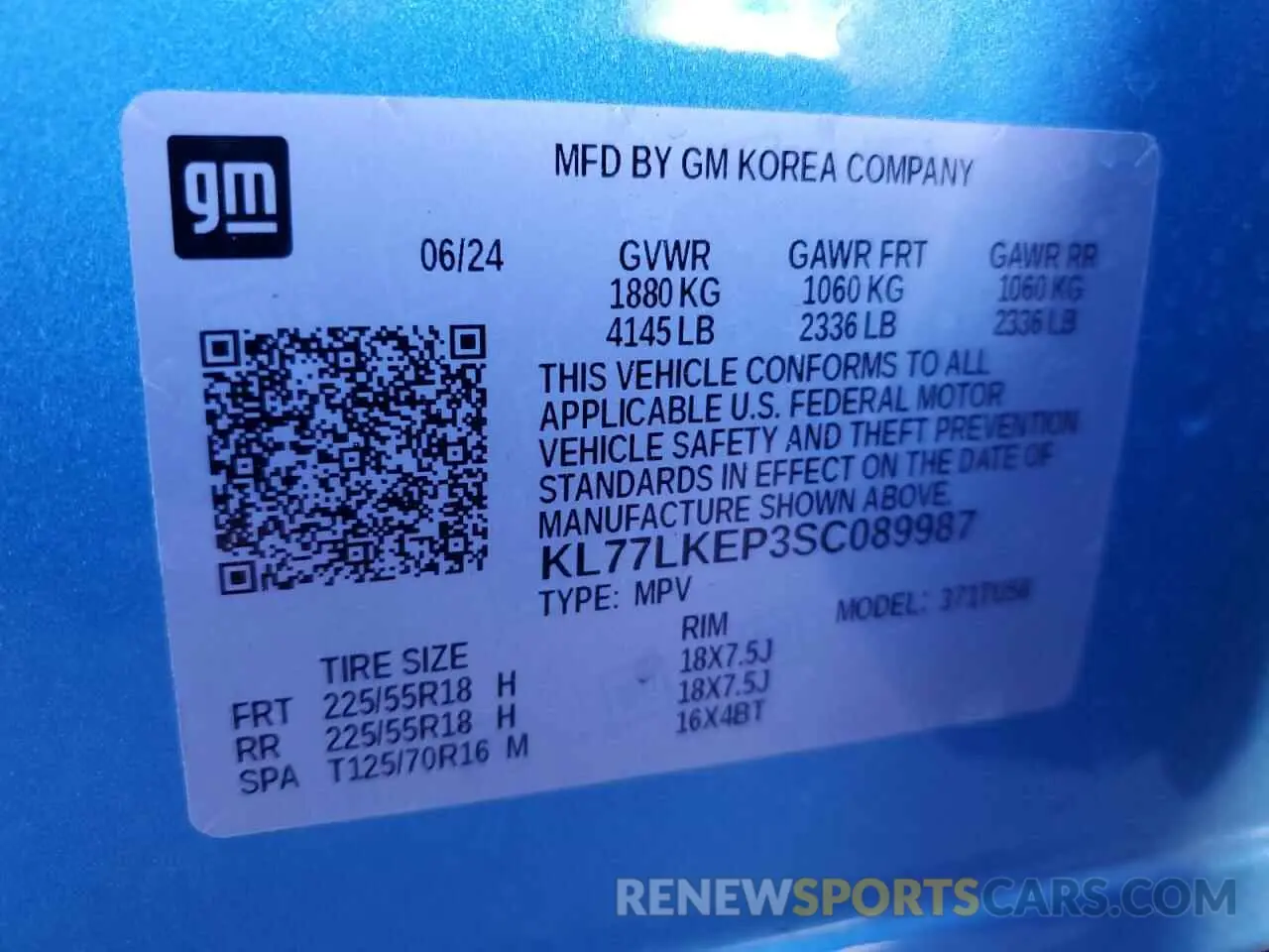 13 Photograph of a damaged car KL77LKEP3SC089987 CHEVROLET TRAX ACTIV 2025