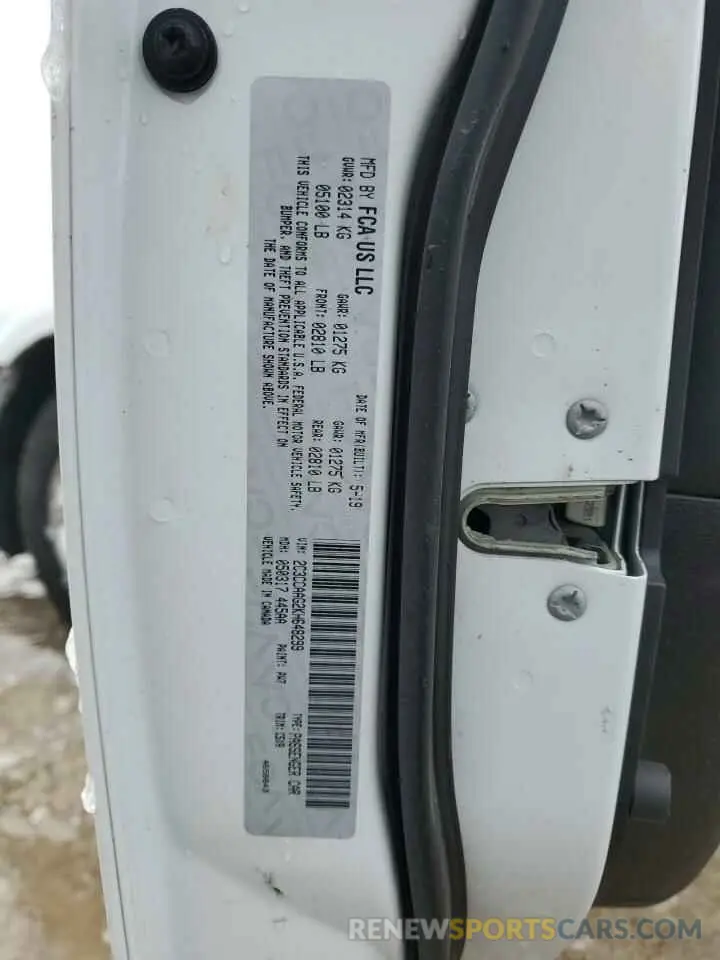 12 Photograph of a damaged car 2C3CCAAG2KH648299 CHRYSLER 300 2019