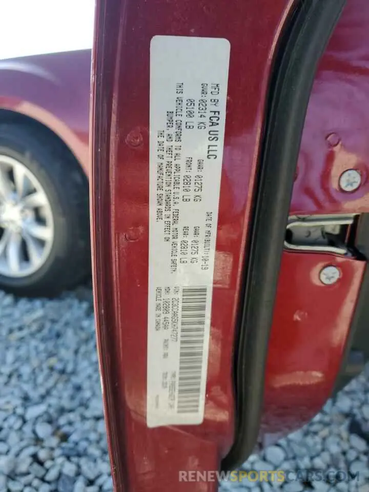 14 Photograph of a damaged car 2C3CCAAG5KH747277 CHRYSLER 300 2019