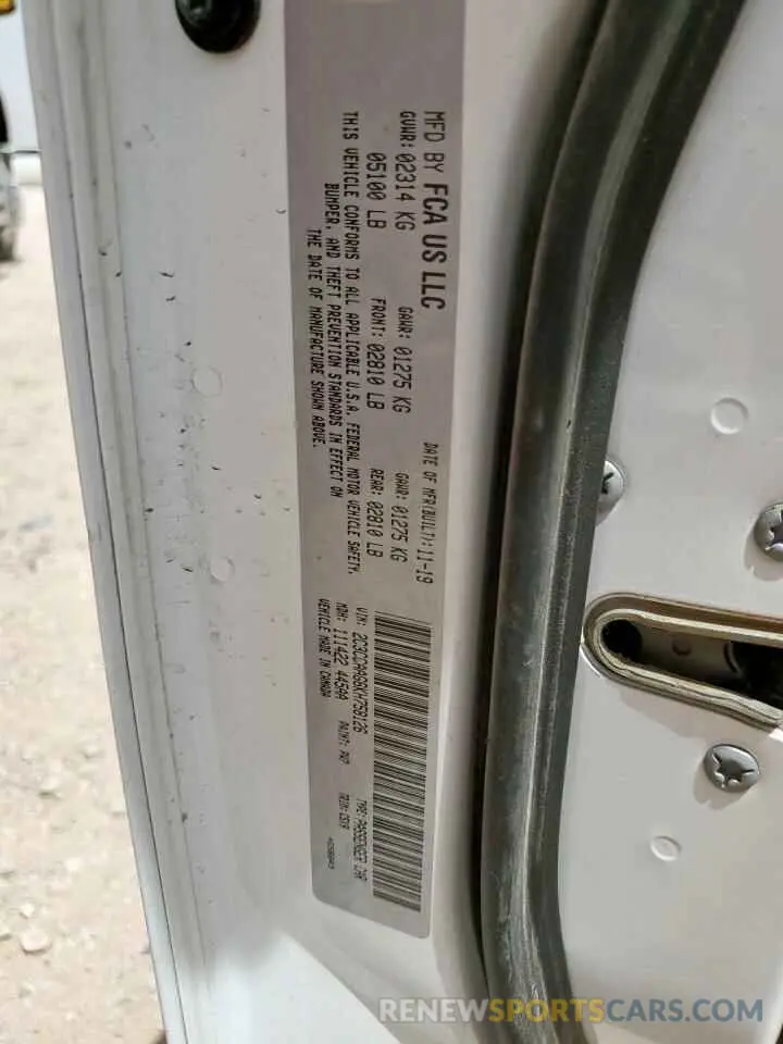 12 Photograph of a damaged car 2C3CCAAG6KH758126 CHRYSLER 300 2019