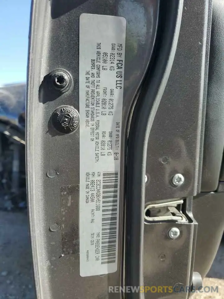 12 Photograph of a damaged car 2C3CCAAG8KH511688 CHRYSLER 300 2019
