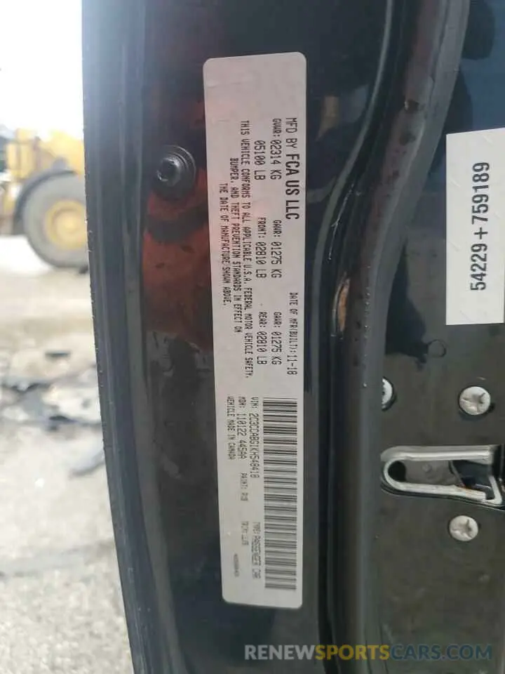 12 Photograph of a damaged car 2C3CCABG1KH548418 CHRYSLER 300 2019