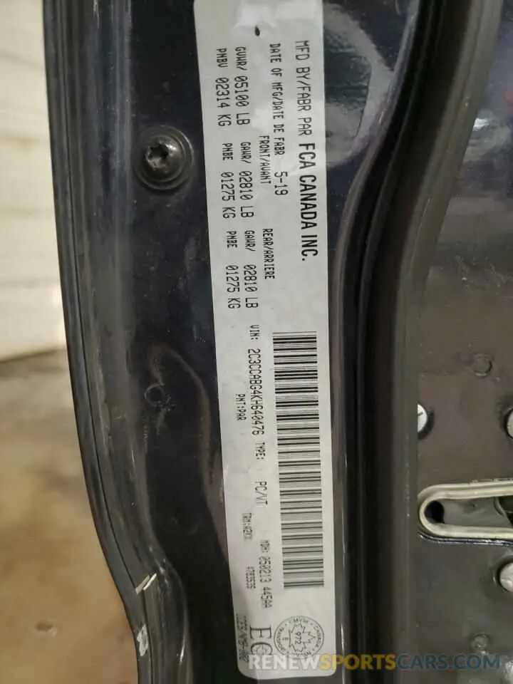 13 Photograph of a damaged car 2C3CCABG4KH640476 CHRYSLER 300 2019