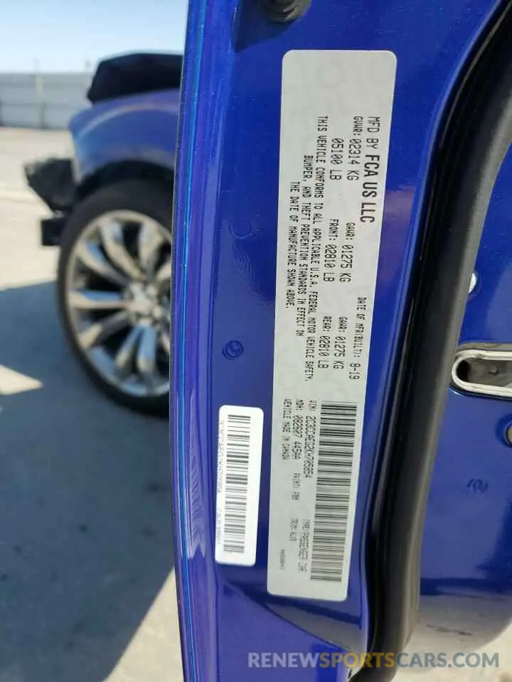 13 Photograph of a damaged car 2C3CCAEG2KH705854 CHRYSLER 300 2019