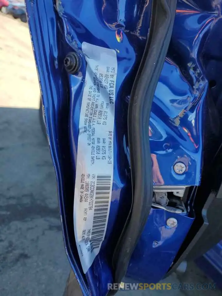12 Photograph of a damaged car 2C3CCAKG9KH722784 CHRYSLER 300 2019