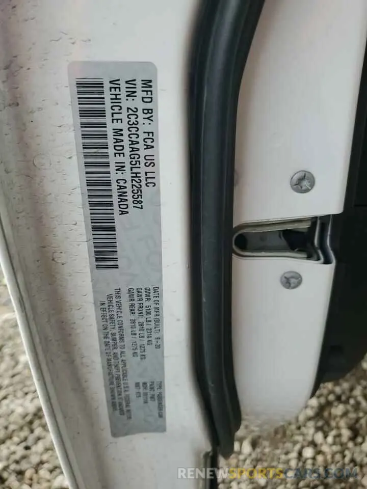13 Photograph of a damaged car 2C3CCAAG5LH225587 CHRYSLER 300 2020