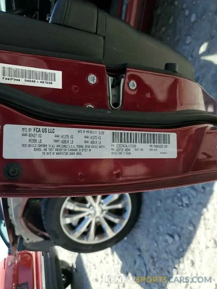 13 Photograph of a damaged car 2C3CCAKG4LH131649 CHRYSLER 300 2020