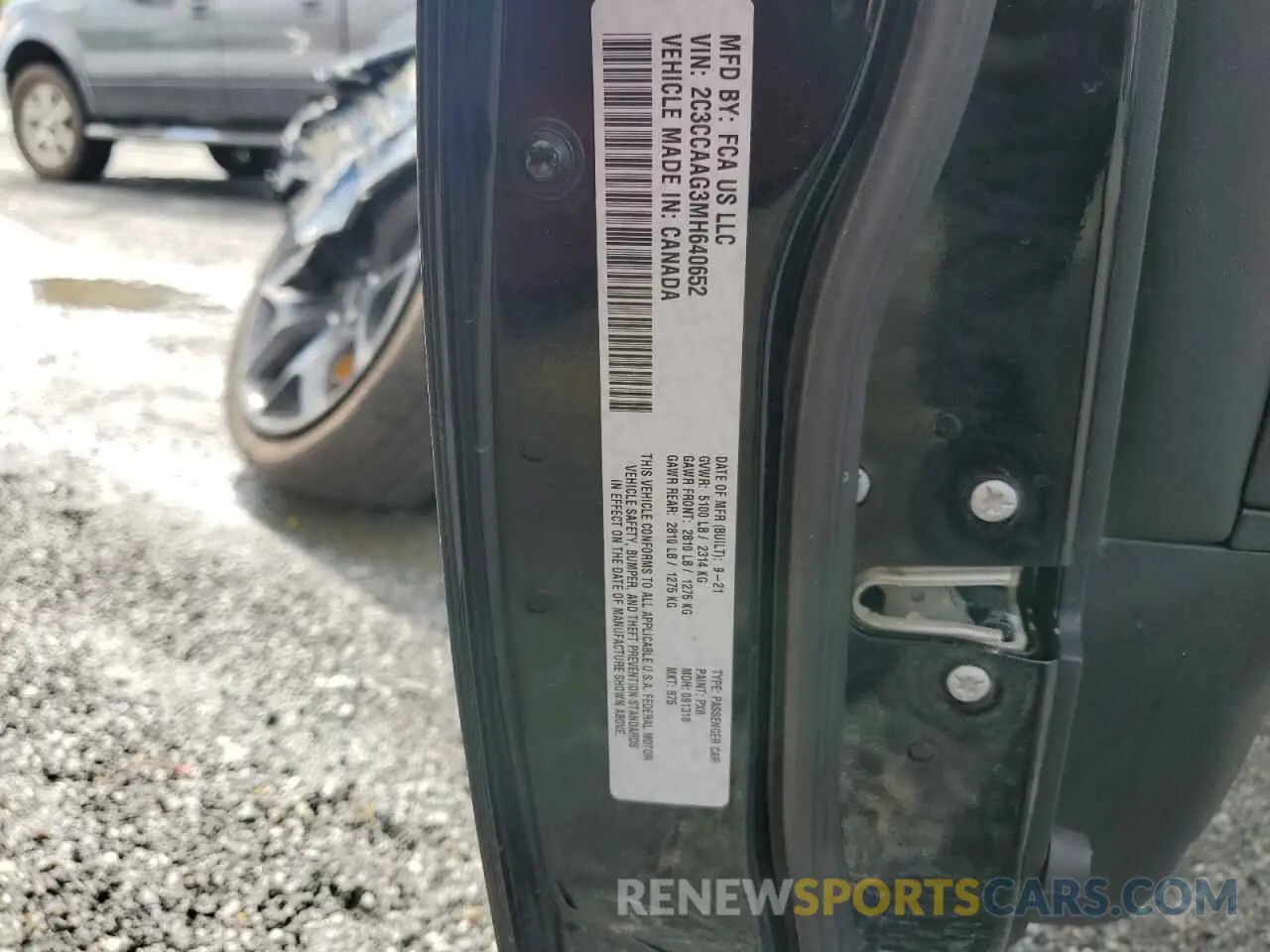 13 Photograph of a damaged car 2C3CCAAG3MH640652 CHRYSLER 300 2021