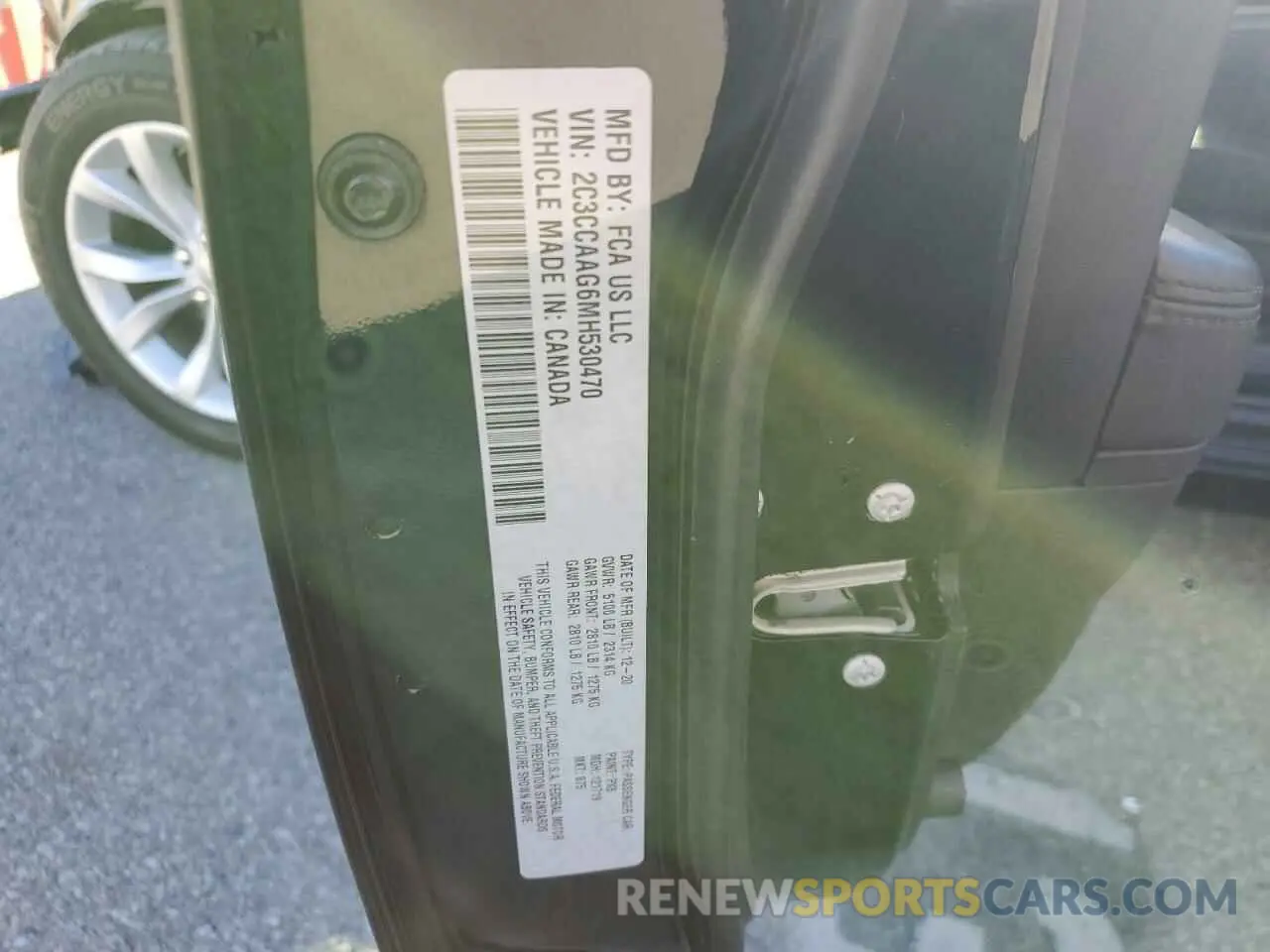 12 Photograph of a damaged car 2C3CCAAG6MH530470 CHRYSLER 300 2021
