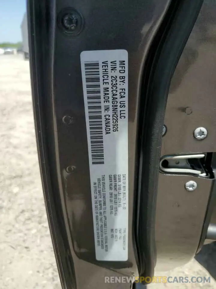 13 Photograph of a damaged car 2C3CCAAG8NH225926 CHRYSLER 300 2022