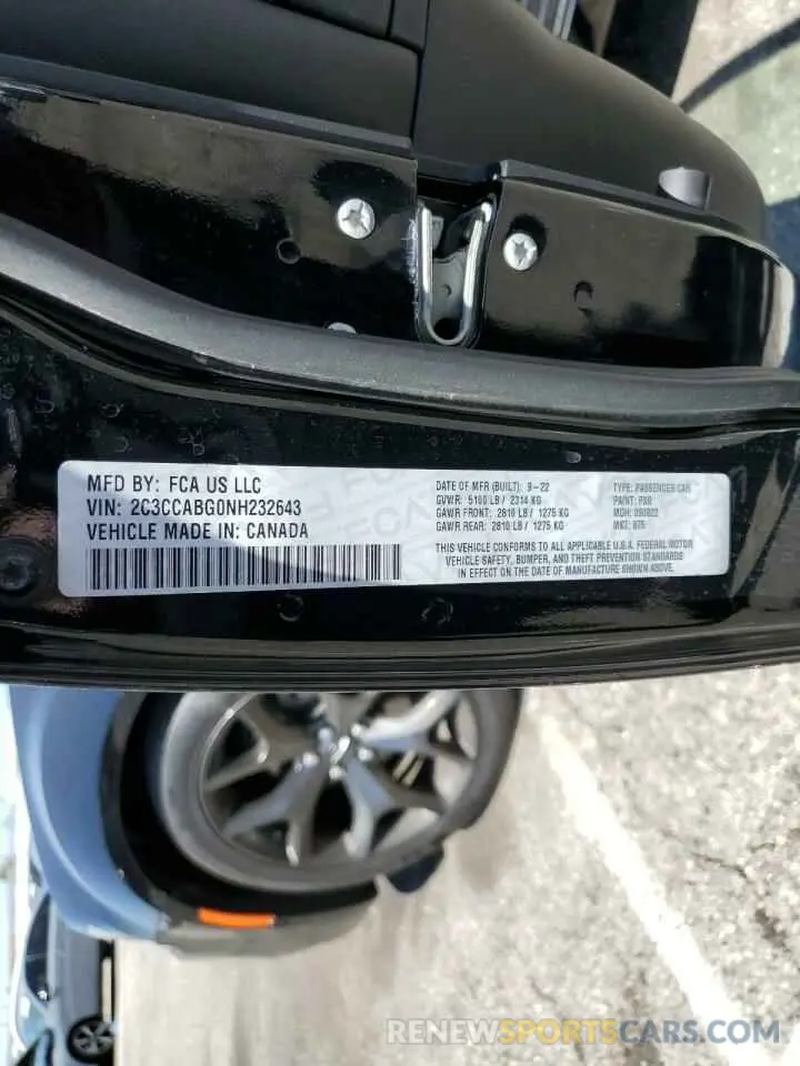 12 Photograph of a damaged car 2C3CCABG0NH232643 CHRYSLER 300 2022