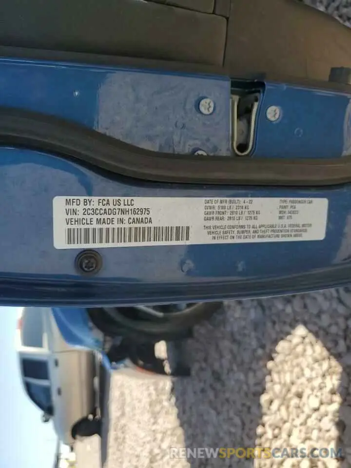 12 Photograph of a damaged car 2C3CCADG7NH162975 CHRYSLER 300 2022