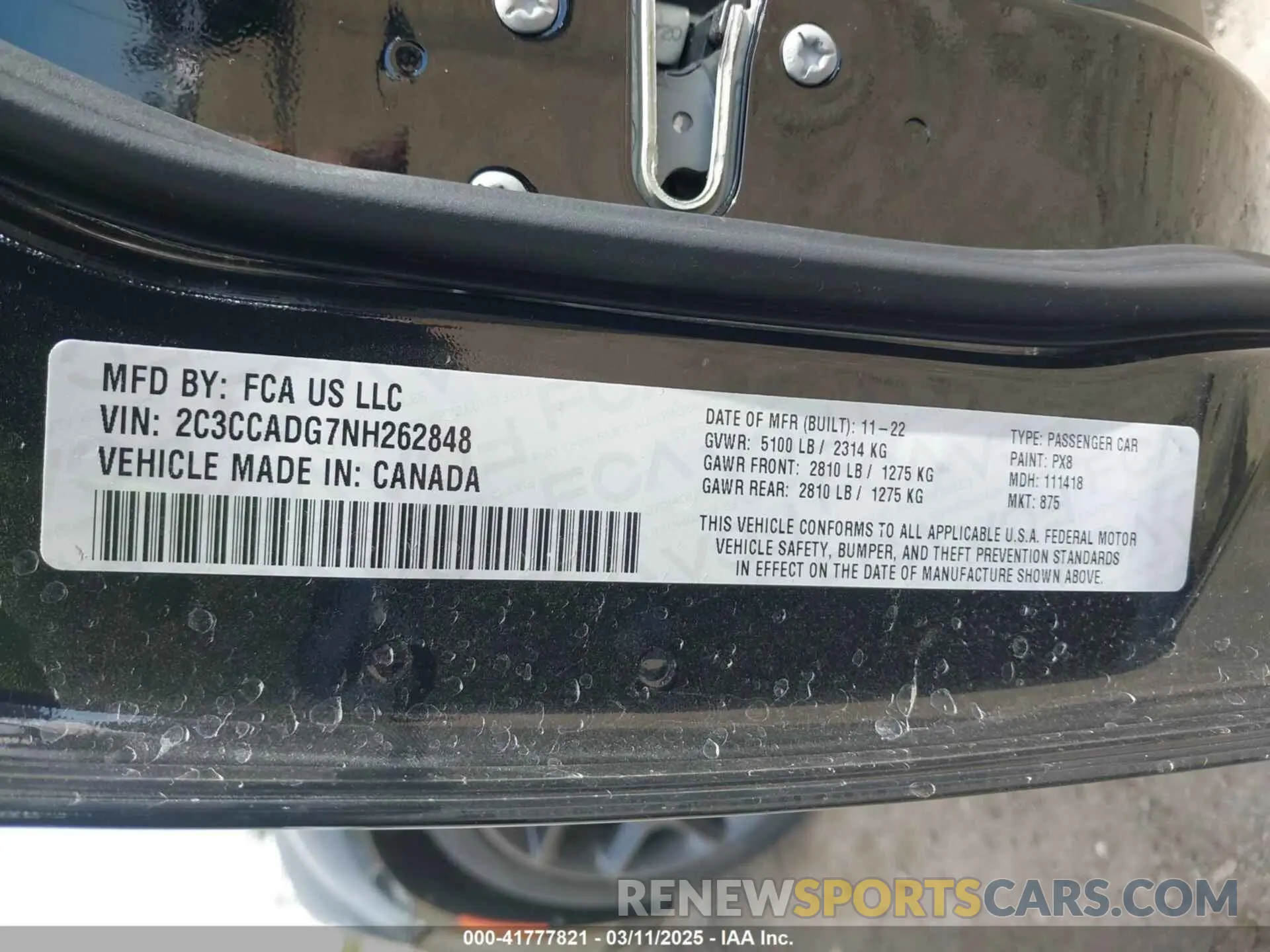 9 Photograph of a damaged car 2C3CCADG7NH262848 CHRYSLER 300 2022