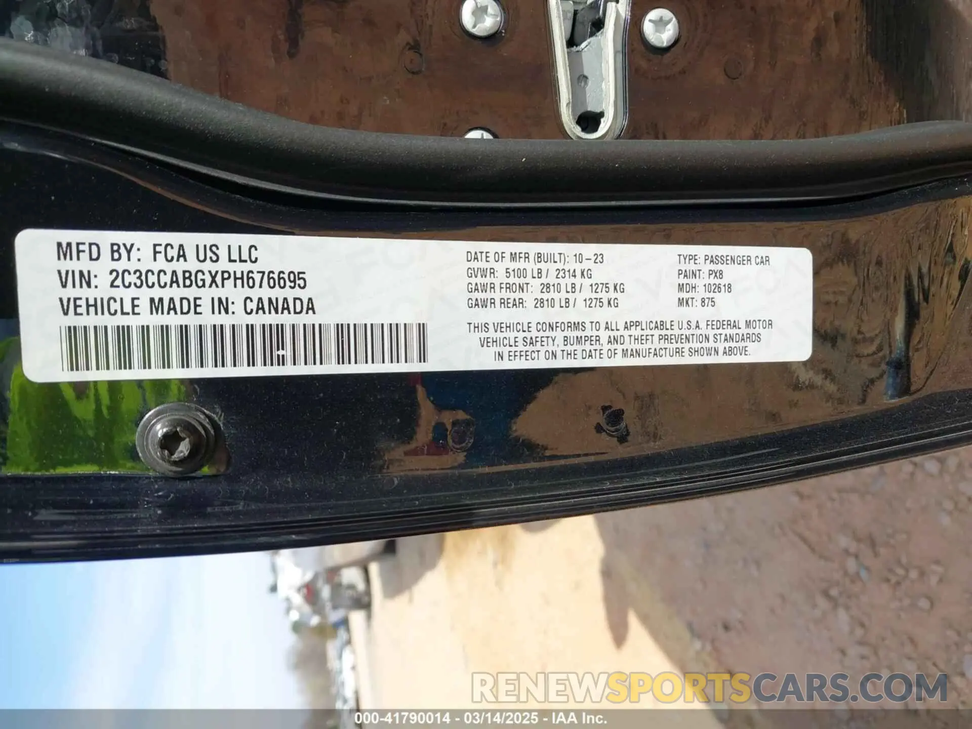 9 Photograph of a damaged car 2C3CCABGXPH676695 CHRYSLER 300 2023