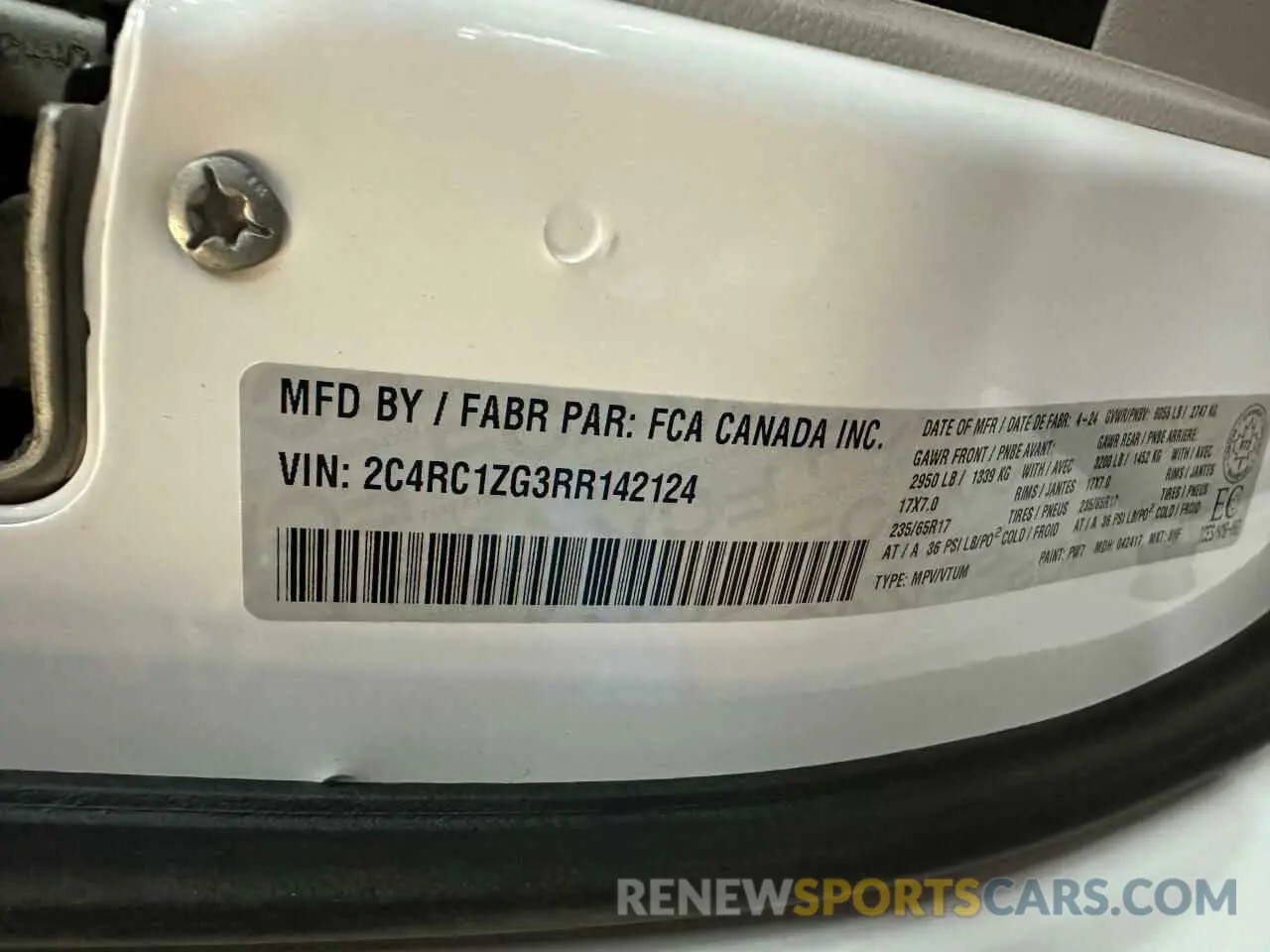 9 Photograph of a damaged car 2C4RC1ZG3RR142124 CHRYSLER GRAND CARA 2024