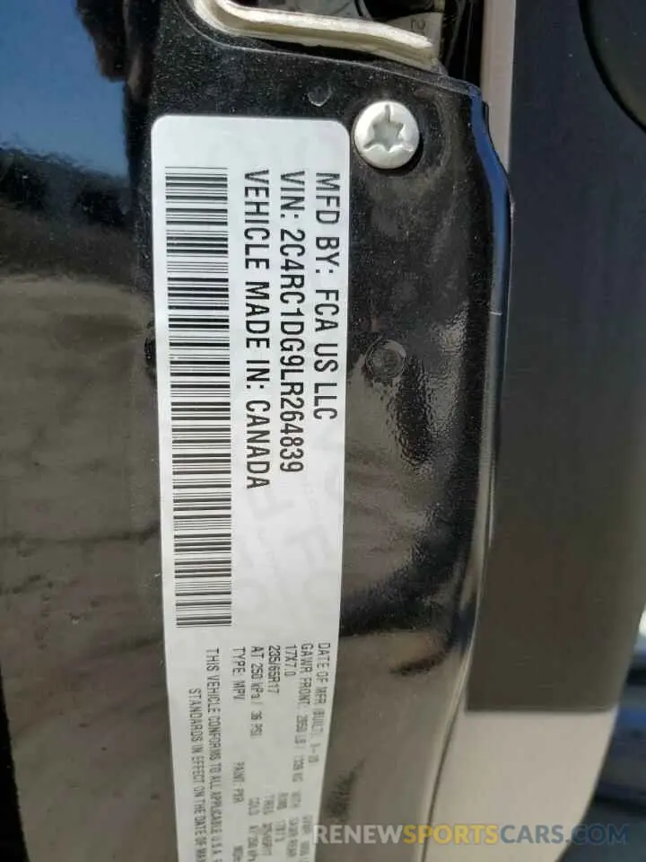 15 Photograph of a damaged car 2C4RC1DG9LR264839 CHRYSLER MINIVAN 2020