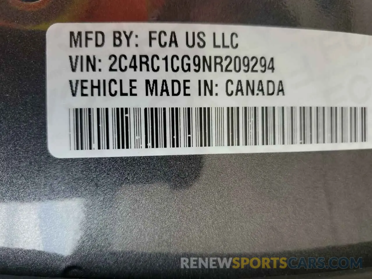 13 Photograph of a damaged car 2C4RC1CG9NR209294 CHRYSLER MINIVAN 2022