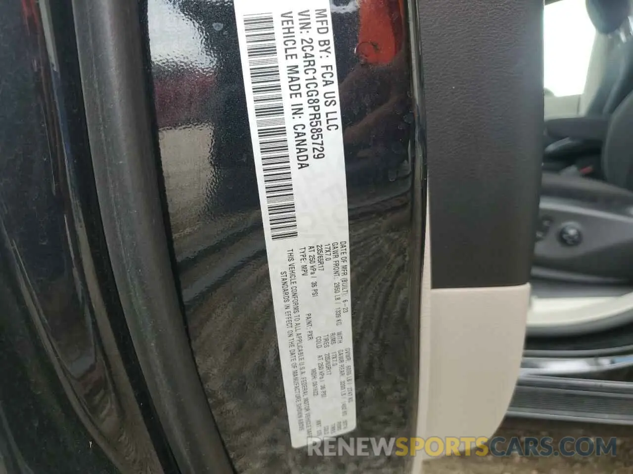 13 Photograph of a damaged car 2C4RC1CG8PR585729 CHRYSLER MINIVAN 2023